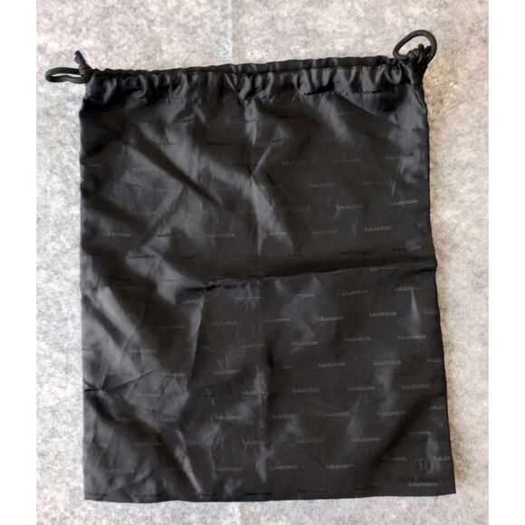 Lululemon Shoe Bag Storage Black Travel Laundry Intimates Drawstring Athletic - Picture 1 of 4